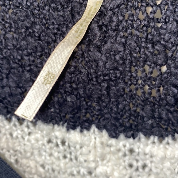 Free People sweater rugby songbird boucle popcorn loose knit Stripe Pullover - Picture 4 of 6